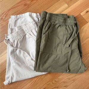 Kim Rogers Olive and Cream Capris